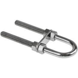 Рым-болт U-образный D9.5 мм, Lрез. 76 мм нерж (11418)